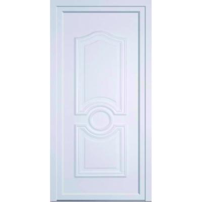 Porte d'entrée PVC Classique Arrondi Blanc sans vitrage 