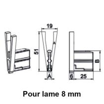 Butées en V longue pour la finale volet roulant (la paire)