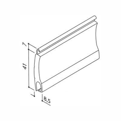 PA 45 - lame de volet roulant en aluminium remplie de mousse de