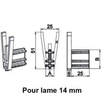 Butées en V longue pour la finale volet roulant (la paire)