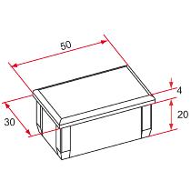 Embout lisse pour tube 50x30