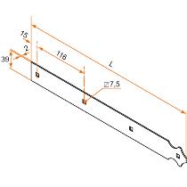 Contre penture aluminium volet battant