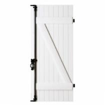 Volet Battant PVC Blanc 1 vantail Barres et charpes