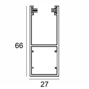 Coulisses Aluminium 66X27 pour volet roulant (la paire)