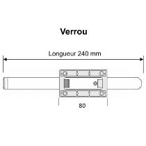 Verrou arrêt de porte de garage coulissante