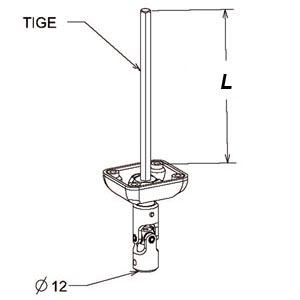 Sortie de caisson PVC sous coffre Tige 6P7 mm