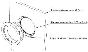 Hublot de Porte d'Entrée. Fenêtre Hublot Rond. Usage Extérieur et Intérieur.