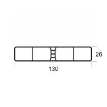 Lisse PVC blanc 130x26 pour clôture et portail