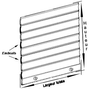 PA 45 - lame de volet roulant en aluminium remplie de mousse de