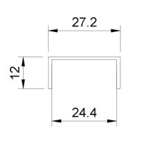 U de finition 24 mm PVC pour volet battant