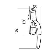 Poignée de fenêtre oscillo battante aluminium 1 fourche