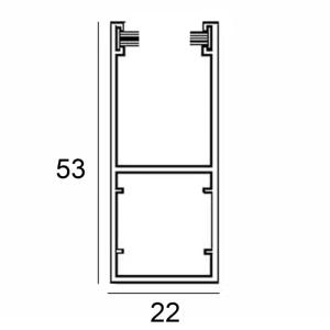 Coulisses Aluminium 53X22 pour volet roulant (la paire)