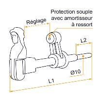 Arrêt tête bergère composite de volet battant