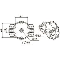 Manchon support moteur simu pour coffre tunnel