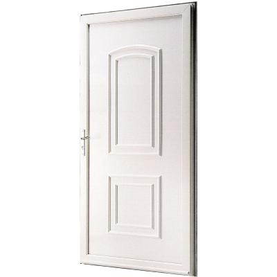 Porte d'entrée PVC Classique Carré Blanc sans vitrage 