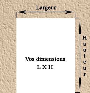 Les mesures de vos tableaux (en mm)