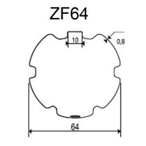 Tube axe enroulement ZF64 pour volet roulant