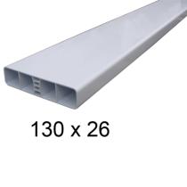 Lisse PVC blanc 130x26 pour clôture et portail