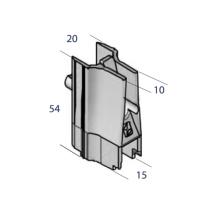 Embout de liaison vantaux face à face coulissant aluminium