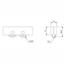 Chariot roulette DNR 4000 pour baie coulissante PVC