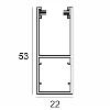 Coulisses Aluminium 53X22 pour volet roulant (la paire)