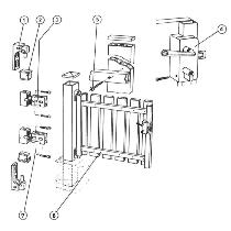 Portillon en kit à lames PVC 130 mm et cadre aluminium Blanc