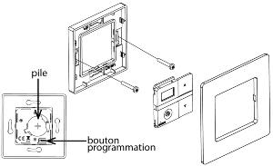 Télécommande avec fonctin horloge simplifiée dimensions