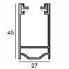 Coulisses Aluminium 45X27 pour volet roulant (la paire)