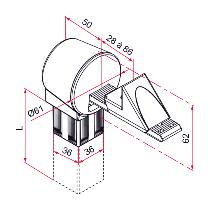 Arrêt automatique de portail avec tube aluminium