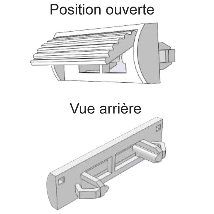 Cache de trou de drainage pour baie coulissante Aluminium