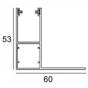 Coulisses Aluminium 53XL60 pour volet roulant (la paire)