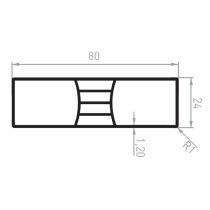 Lisse PVC R1 80x28 pour clôture et portail