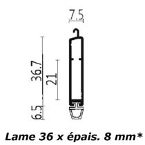 Lame finale aluminium avec joint pour volet roulant