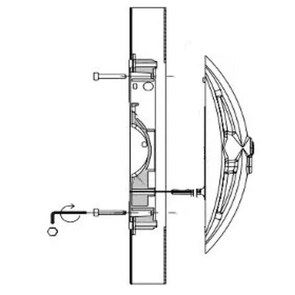 Poignée pour porte coulissante demi lune