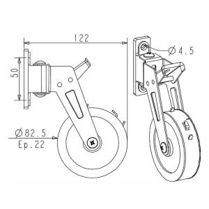 Enrouleur sangle de face pivotant