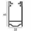 Coulisses Aluminium 45X22 pour volet roulant (la paire)