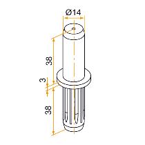 Axe diamètre 14 mm pour gond volet battant