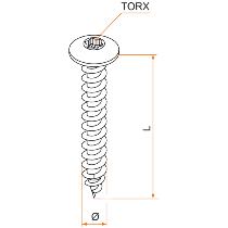 Vis Inox 6 x 40 mm TORX