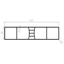 Lisse PVC R1 120x28 pour clôture et portail