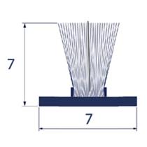 Joint brosse 7x7 mm pour coulisse volet roulant (au ml)