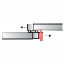 Verrou DS avec cylindre à clé pour baie coulissante