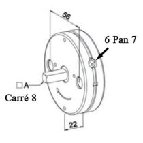 Treuil carré M8 / 6pan7 SFDC