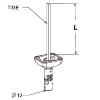 Sortie de caisson PVC sous coffre Tige 6P7 mm