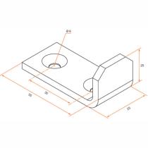 Butée aluminium pour espagnolette volet battant