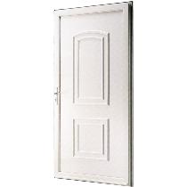 Porte d'entre PVC Classique Carr Blanc sans vitrage 