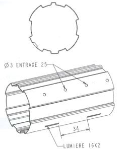 Axe volet roulant ZF